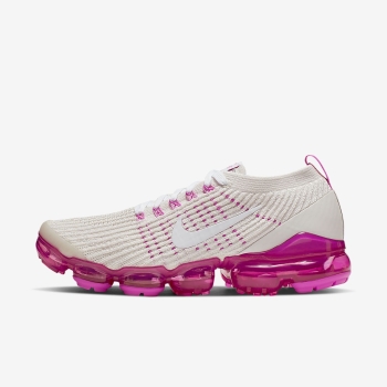 Nike Air VaporMax Flyknit 3 - Sneakers - Fuchsia/Pink/Hvide | DK-25741